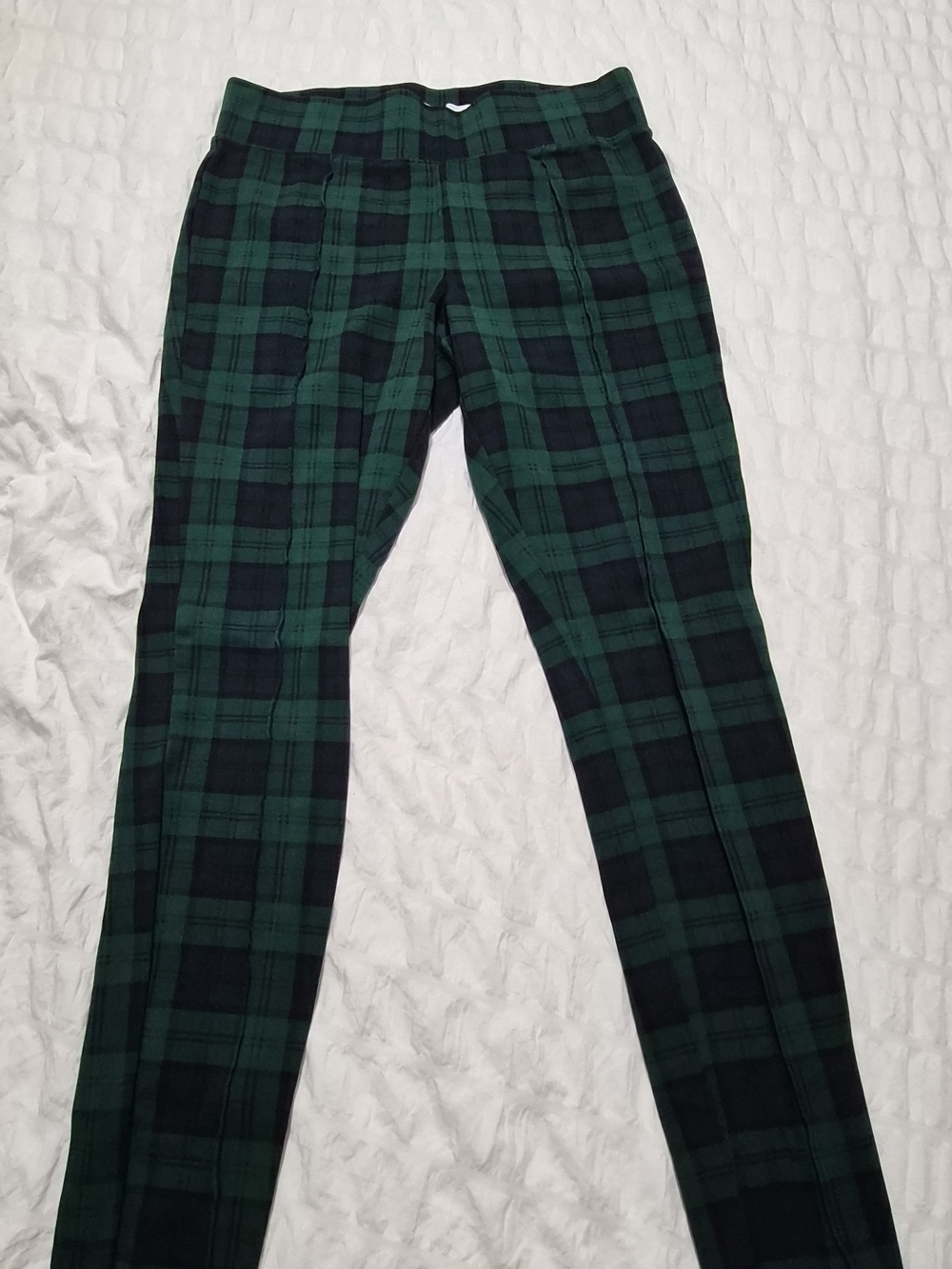 Old Navy Green and Black Plaid Leggings